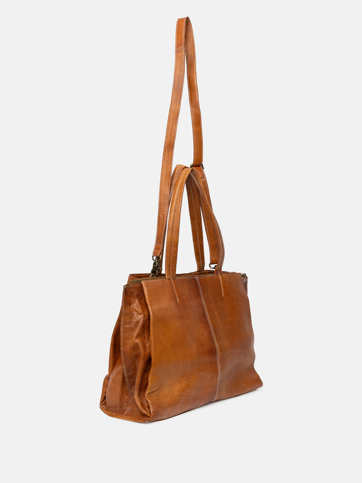 RE:DESIGNED EST 2003 Eliana Work Bag Burned Tan