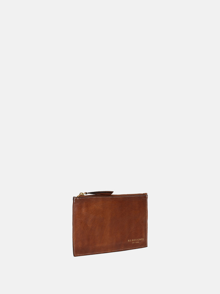 RE:DESIGNED EST 2003 Faria Clutch Walnut/Gold