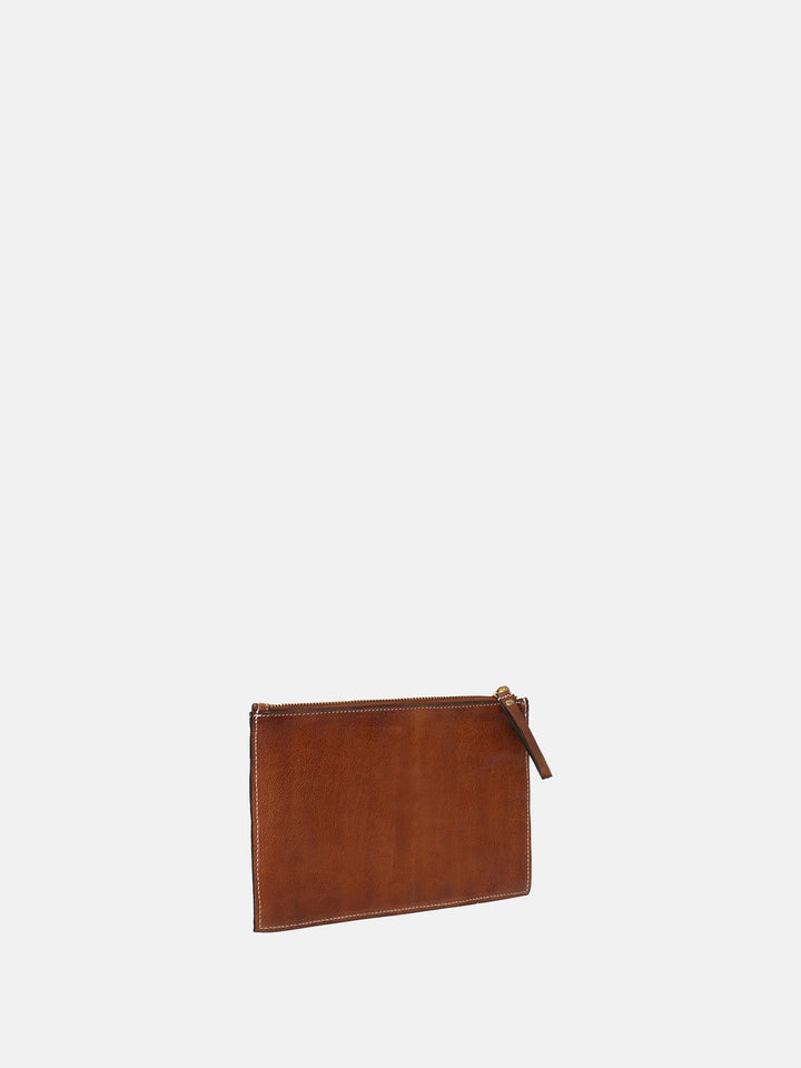 RE:DESIGNED EST 2003 Faria Clutch Walnut/Gold