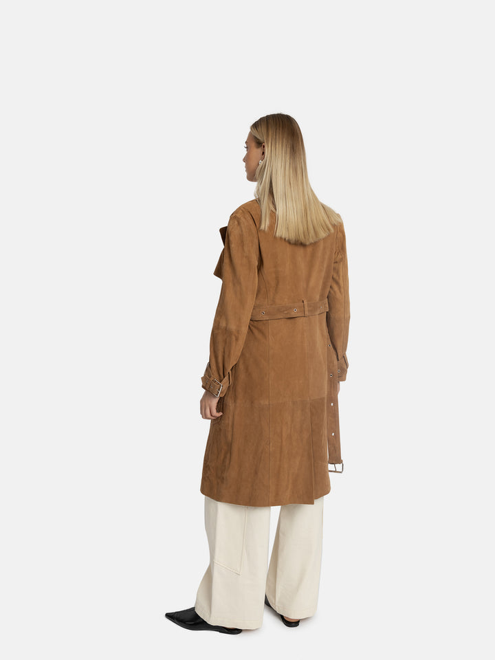 RE:DESIGNED Garment Hafna Suede Jacket Cognac