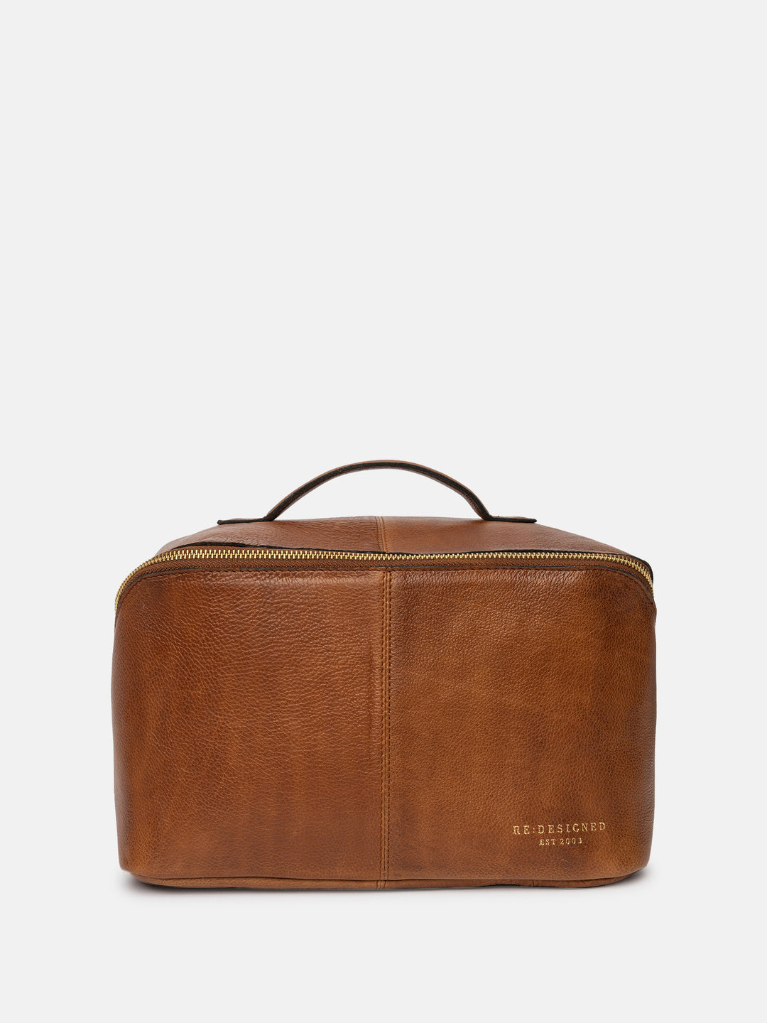 RE:DESIGNED EST 2003 Halima Big Toilet Bag Walnut/Gold