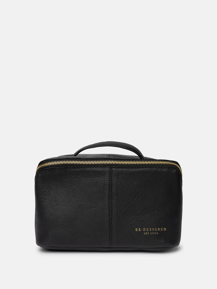 RE:DESIGNED EST 2003 Halima Small Toilet Bag Black/Gold