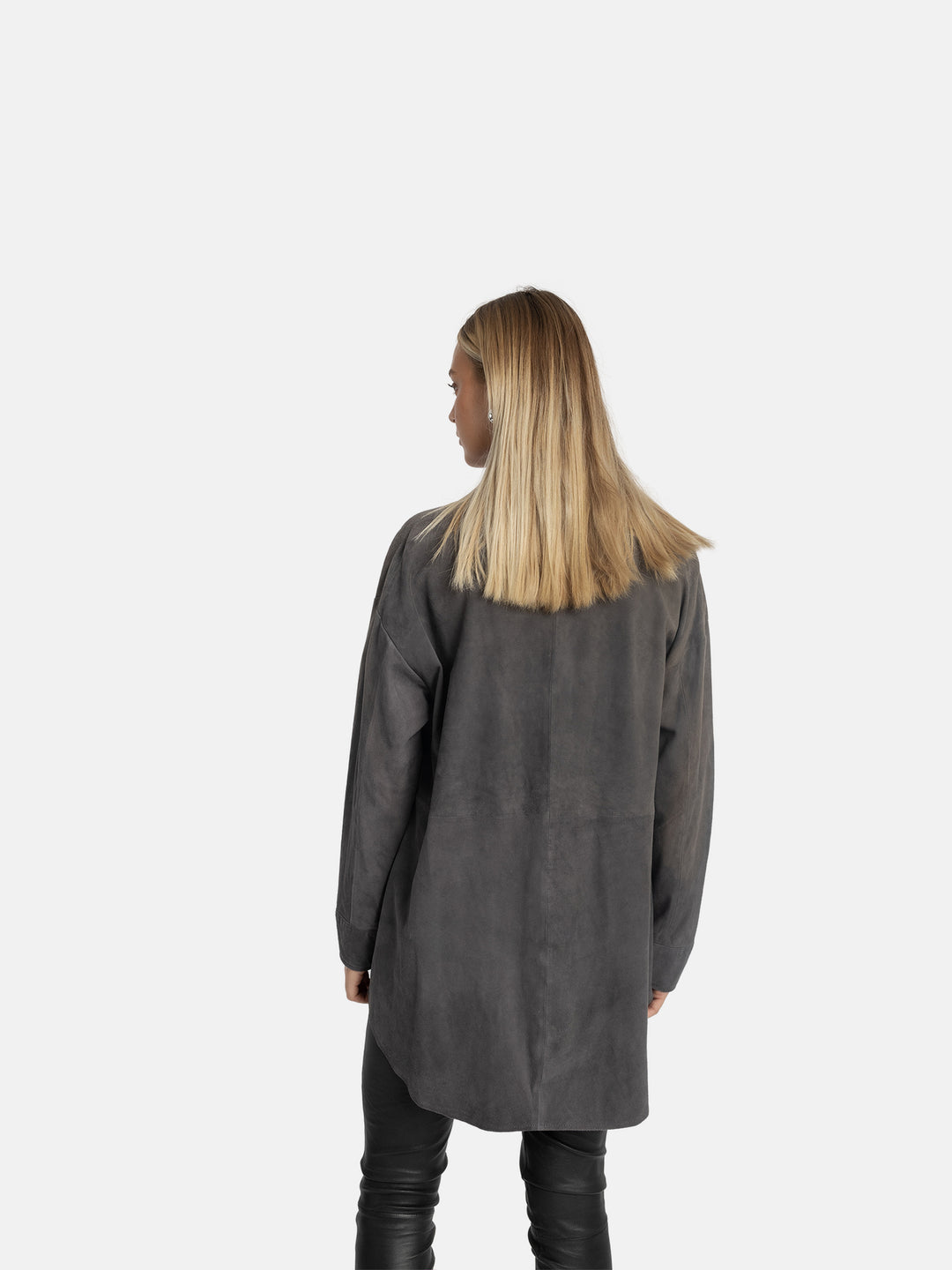 RE:DESIGNED Garment Harlow Suede Shirt Grey