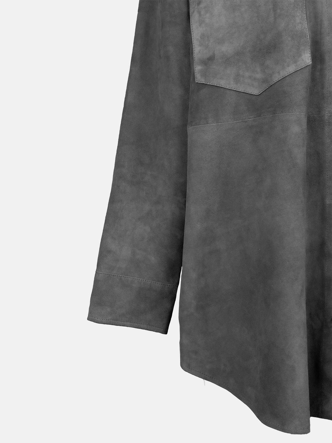 RE:DESIGNED Garment Harlow Suede Shirt Grey