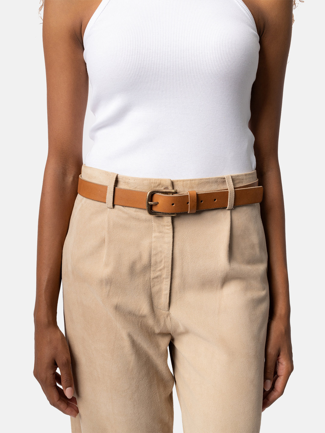 RE:DESIGNED EST 2003 Jeanne wide Belt Tan